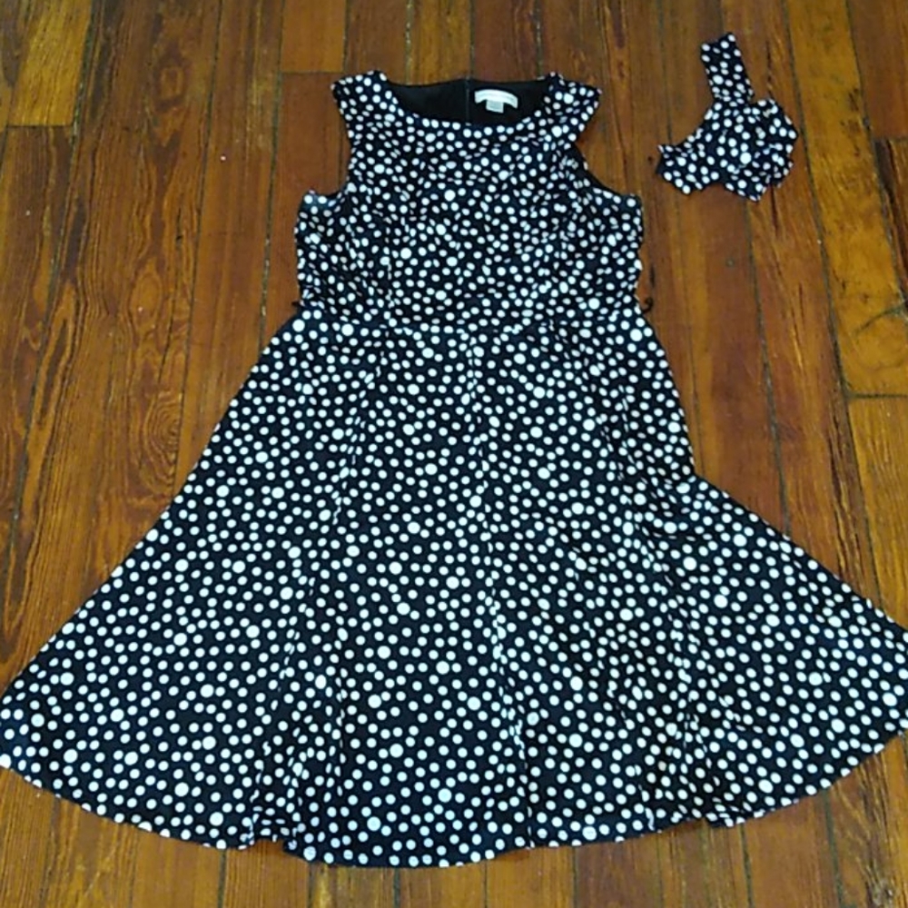 Jersey Knit Polka Dot Dress